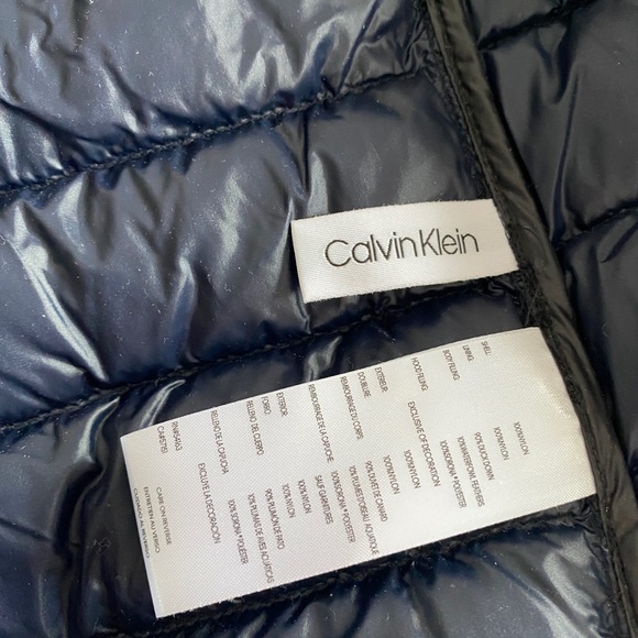NWT CALVIN KLEIN Packable Down Jacket Hooded Zip Up - Picture 12 of 16